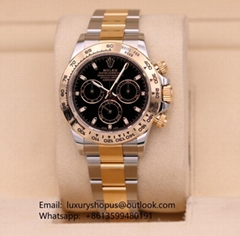 Rolex Daytona Two-Tone Black Dial 116503 best cheap gold watches luxury swiss 