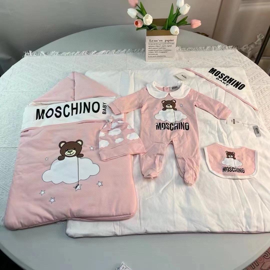 Moschino Swaddle Suit Blanket Set infant Baby Newborn Swaddles Swaddlebags kids 