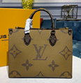 Louis Vuitton OnTheGo Bag 34cm Monogram Giant/Monogram Reverse Canvas Spring/Summer Collection M44577, Brown/Tan