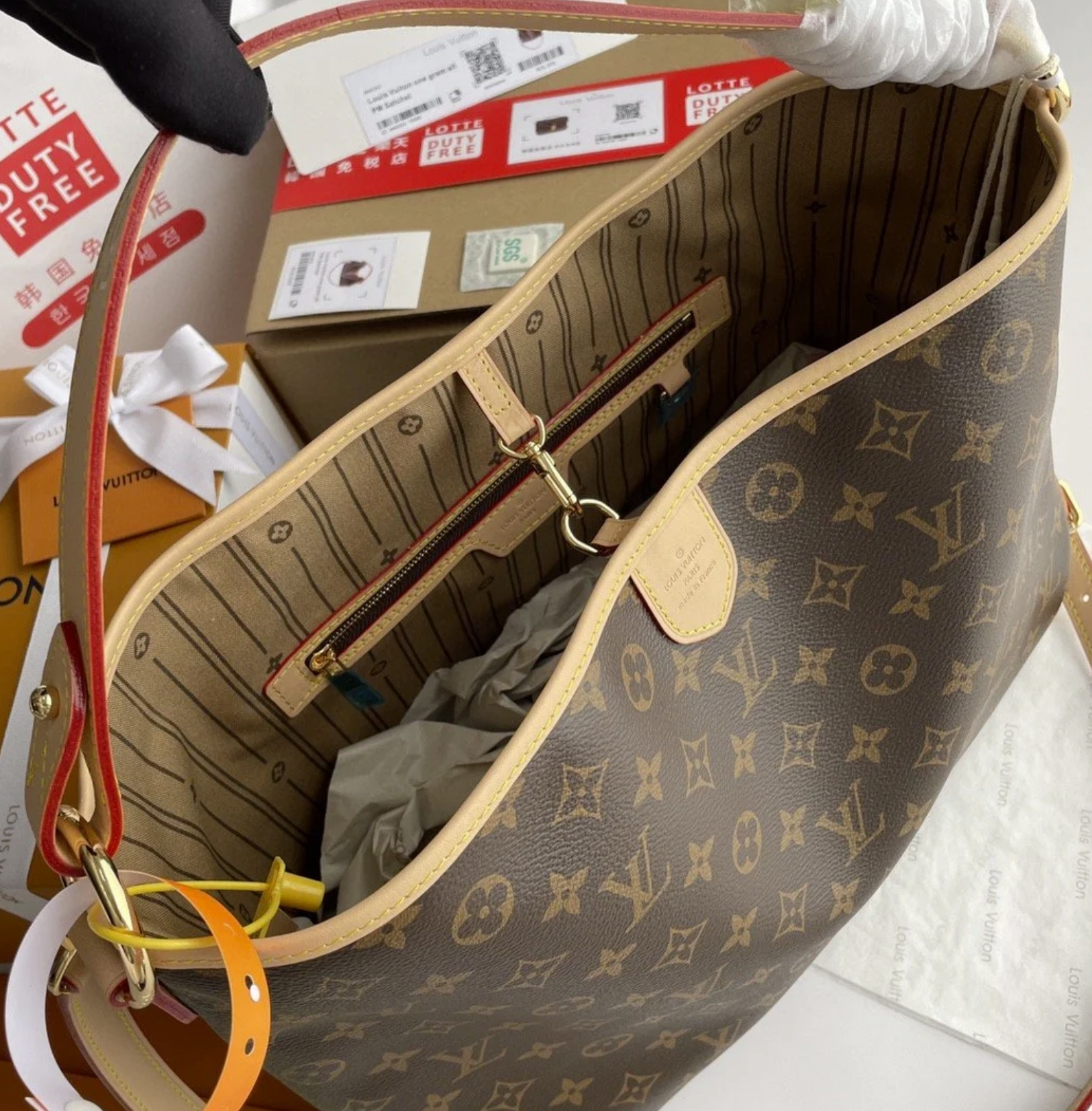 Louis Vuitton Delightful PM Monogram Canvas Natural For Women, Women’s Handbags, Shoulder Bags 33cm LV M40352