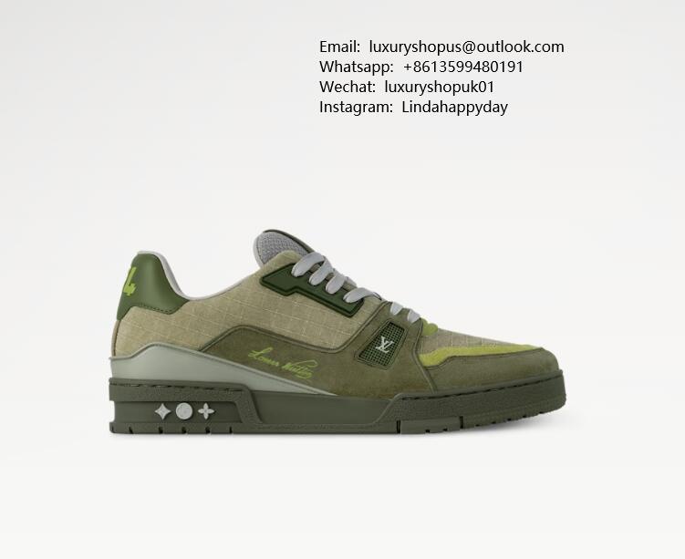 1AHTG7 LV Trainer Sneaker Louis Vuitton designer brand luxury shoes cheap sale 