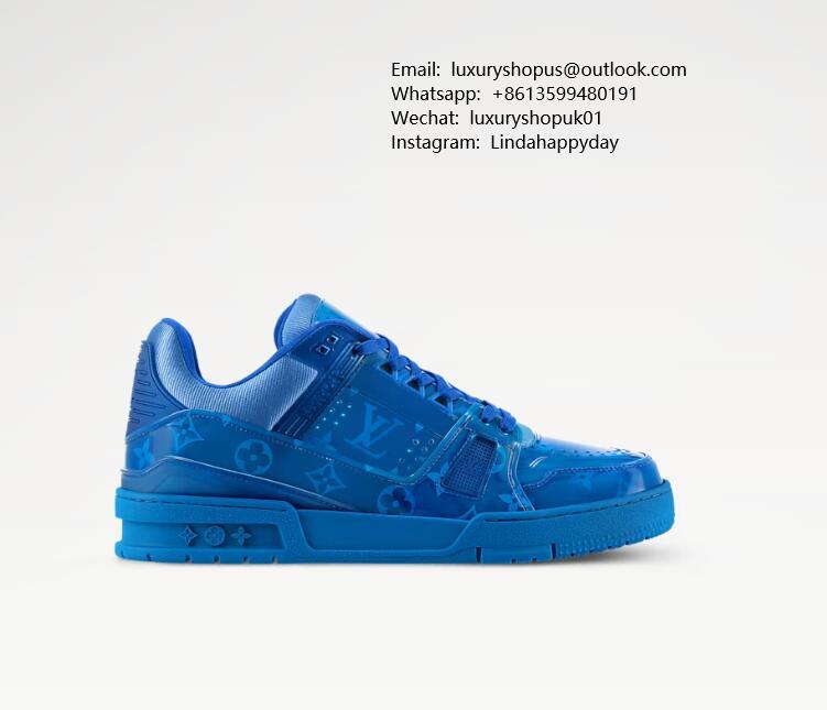 Louis Vuitton 1AHDK8 LV Trainer Sneaker translucent PVC Monogram Spring 2025 men's collection vintage basketball sneakers