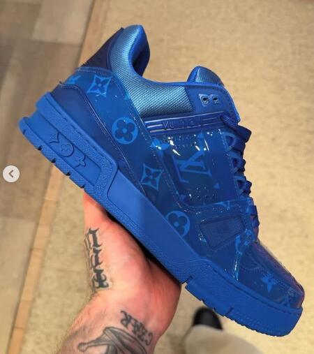 Louis Vuitton 1AHDK8 LV Trainer Sneaker translucent PVC Monogram Spring 2025 men's collection vintage basketball sneakers
