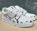 Black Men shoes Louis Vuitton 1AHDK8 LV Trainer Sneaker translucent PVC Monogram