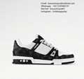 Louis Vuitton 1ADF5C LV Trainer Sneaker Virgil Abloh Monogram denim luxury shoes
