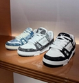 Blue Louis Vuitton 1ADF5C LV Trainer Sneaker Virgil Abloh Monogram denim shoes