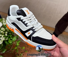 1ADDZZ     rainer Sneaker Orange               Virgil Abloh Monogram denim shoes