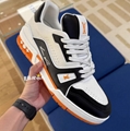 1ADDYE LV Trainer Sneaker Violet Louis Vuitton Virgil Abloh Monogram denim shoes