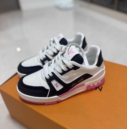 1ADDXV LV Trainer Sneaker Green Louis Vuitton Virgil Abloh Monogram denim shoes
