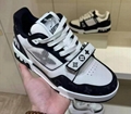 1ABODG LV Trainer Sneaker Virgil Abloh Louis Vuitton Monogram denim velcro strap