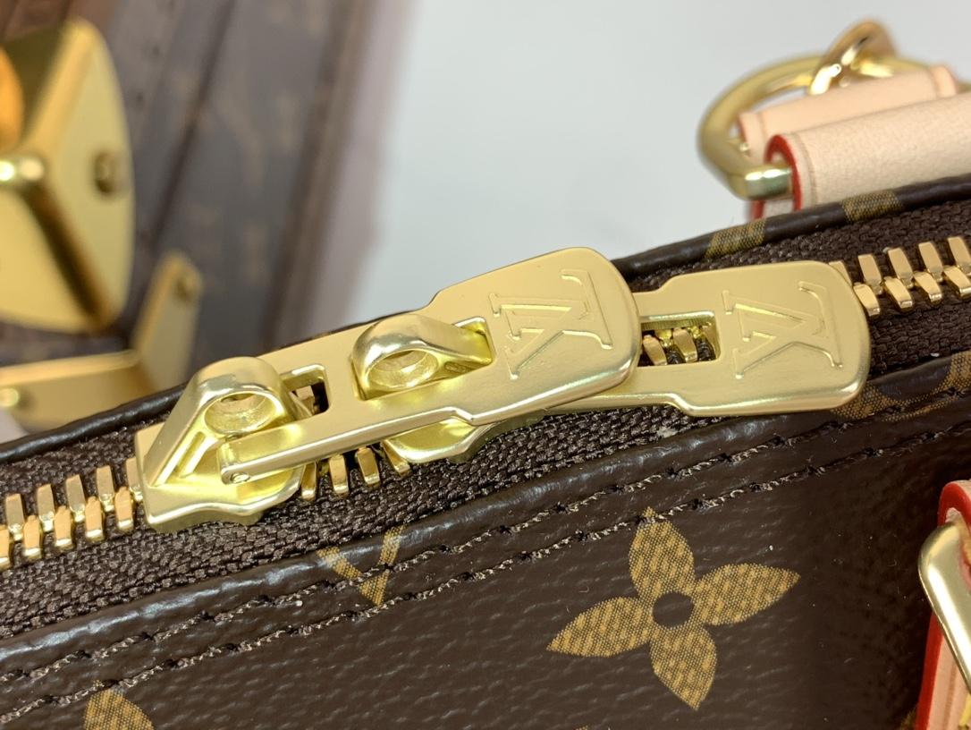 Shop LV Louis Vuitton M46990 Alma BB Monogram Handbags golden padlock keys crossbody bag