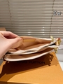 Louis Vuitton N00228 NEW Liv Pochette Damier Azur canvas gold-tone chain strap 