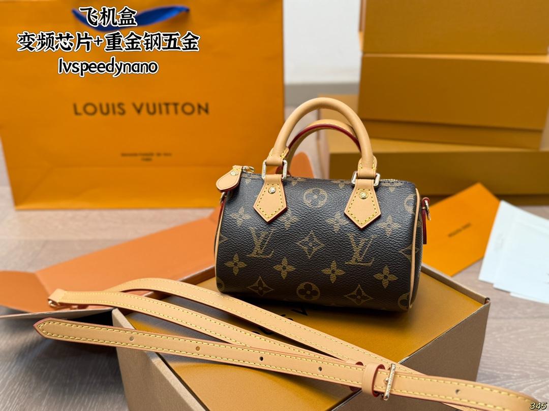 Louis Vuitton M81085 Nano Speedy bag Monogram LV shoulder crossbody handbags LV 