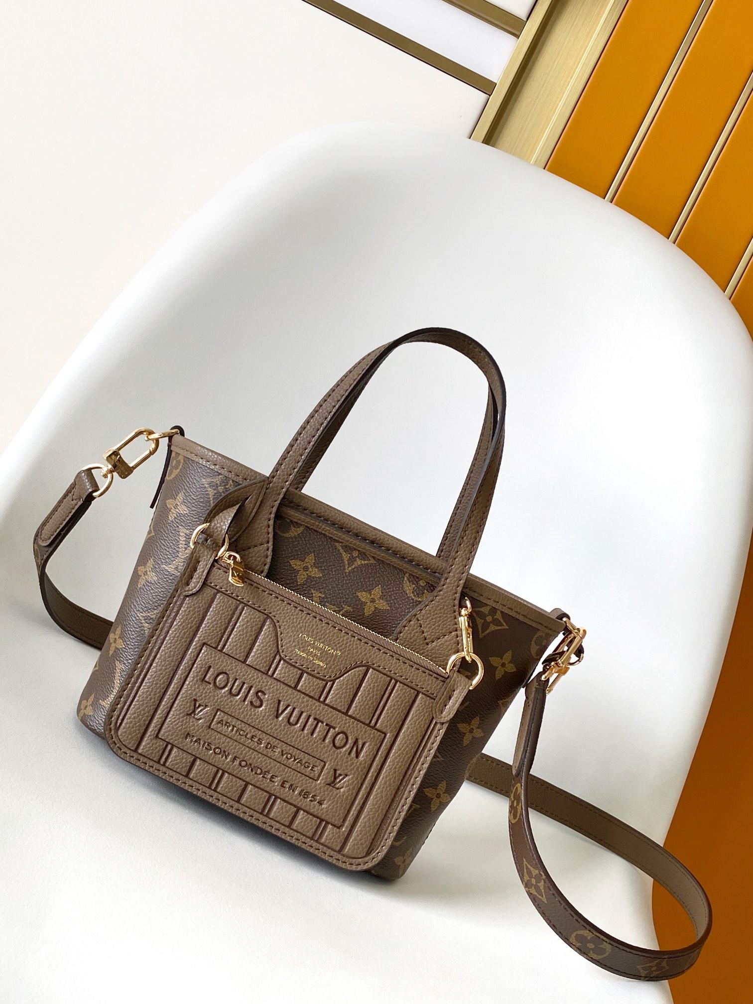 Louis Vuitton M12061 REVERSIBLE Neverfull Inside Out MM Monogram tote with pouch  lv handbag