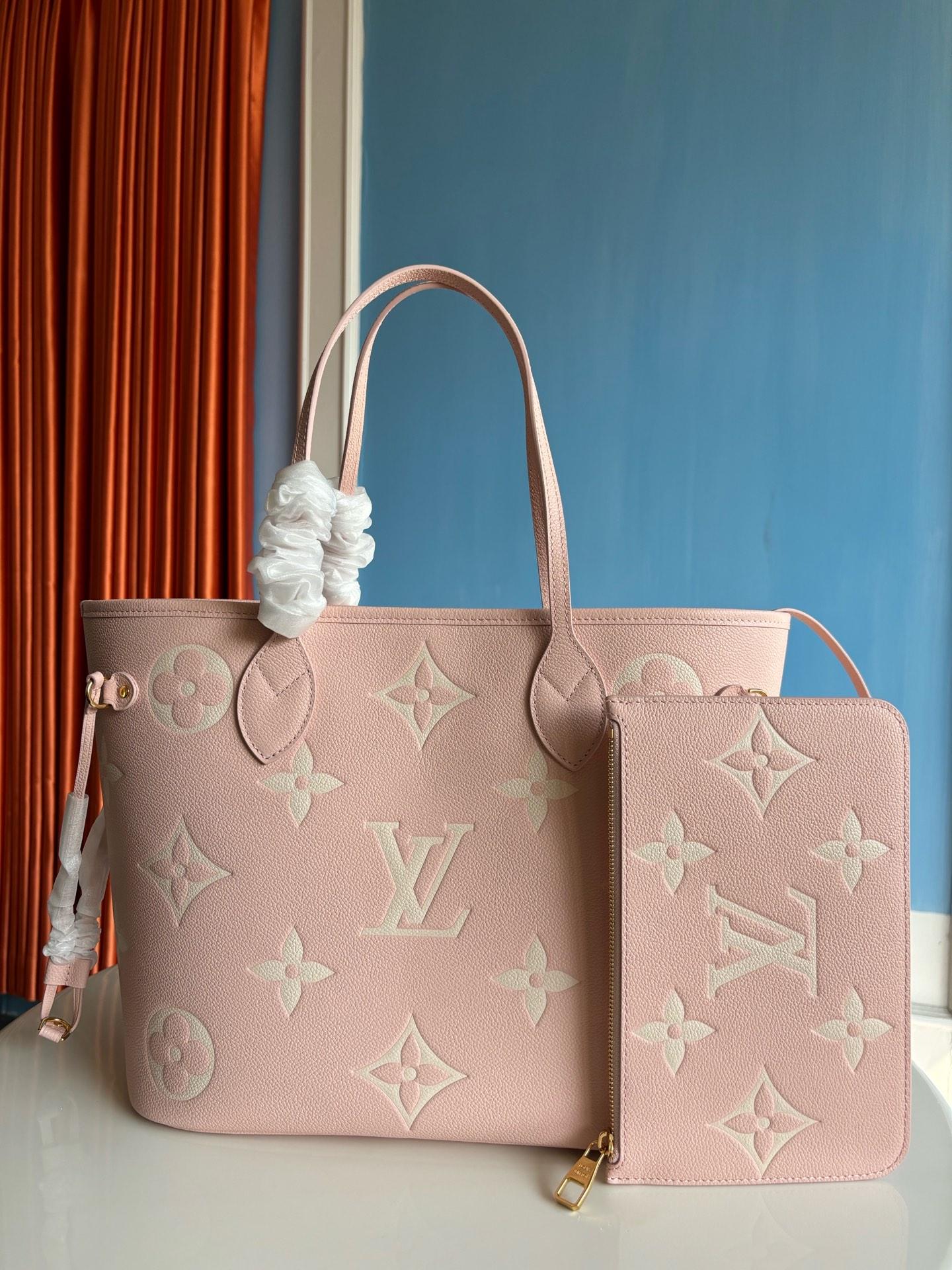 Louis Vuitton M14285 NEW Neverfull MM Monogram Empreinte leather textile pouch LV handbag tote