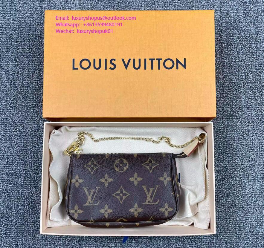 LOUIS VUITTON Monogram Mini Pochette Accessoires Pouch M58009 LV luxury handbags