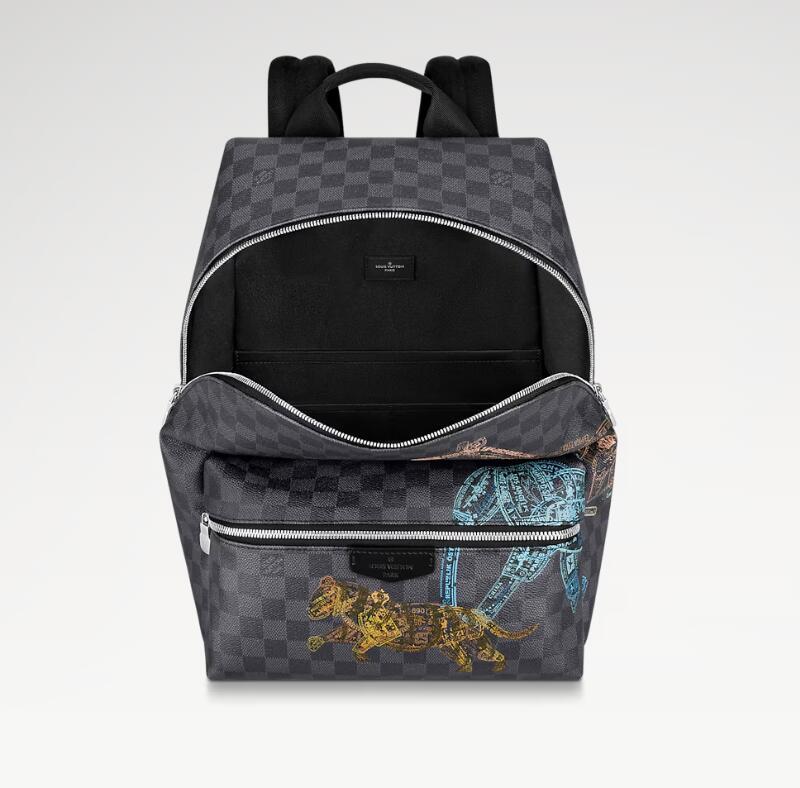 LV LOUIS VUITTON N45275 Discovery Backpack Damier Graphite Canvas Men women handbag