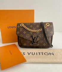               Monogram Passy Bag Luxury M45592 Crossbody     andbag Canvas Brown