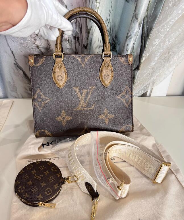 LV LOUIS VUITTON Sunset Kaki Monogram Giant Spring In The City OnTheGo MM M20510 luxury handbag luxury tote bag