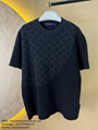 Louis Vuitton 1AHCMO Graphic Jacquard short-sleeved black knitted crewneck Monogram Men T-Shirt LV Tee