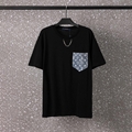 1AHW20 Louis Vuitton Damier Pique T-Shirt textured allover Damier black organic 