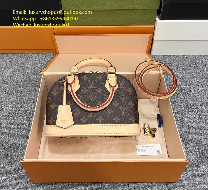 Louis Vuitton Alma BB Monogram Canvas Handbag M53152 LV Luxury tote cheap sale