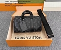 Louis Vuitton M46271 Keepall Bandoulière 25 Monogram Eclipse Reverse canvas LV handbag luxury bags