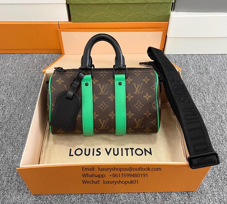 Louis Vuitton Keepall Bandoulière 25 Monogram Macassar Canvas LV handbag luxury crossbody bag