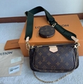 Louis Vuitton LV M80732 Mini Pochette Accessoires Bicolor Monogram LV handbag 