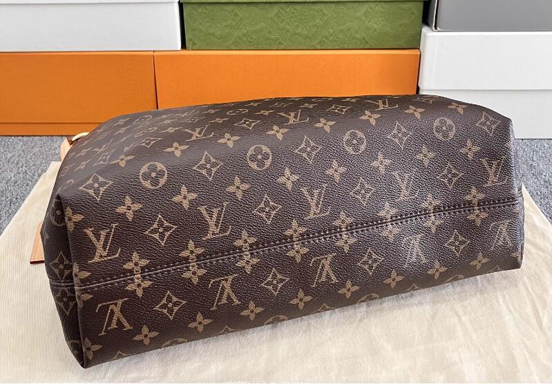 Louis Vuitton Graceful PM Monogram canvas roomy bag Women's Hobo Handbags LV M43701 M43700