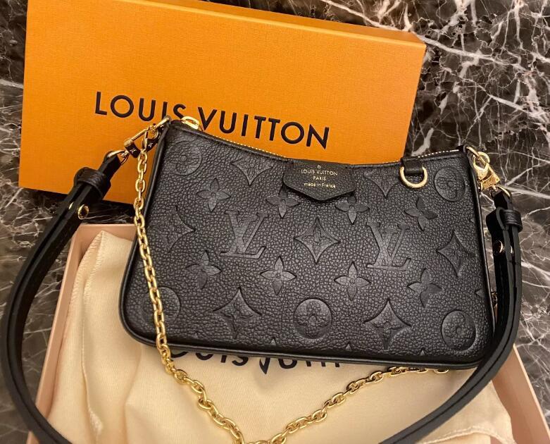 Louis Vuitton Easy Pouch On Strap Monogram Empreinte Leather Louis Vuitton Handbags for Women LV bags