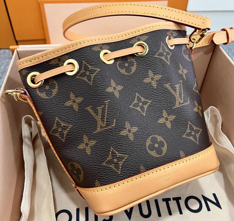 Louis Vuitton M81266 Nano Noé Monogram canvas LV Noe Handbag luxury cheap sale LV bag handbag