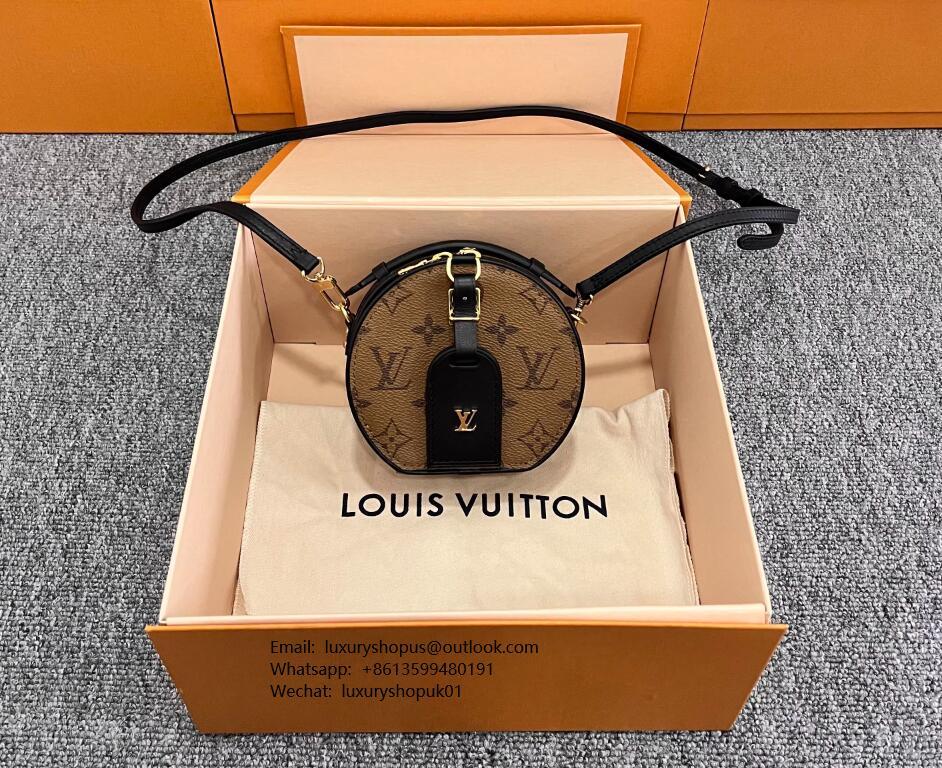 LV Louis Vuitton Monogram Reverse Mini Boite Chapeau M68276 Luxury brand handbag