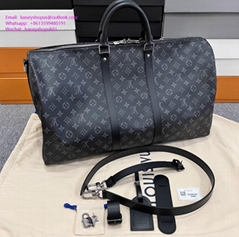                  M40605 Keepall 55 Bandoulière Monogram Eclipse canvas Padlock 