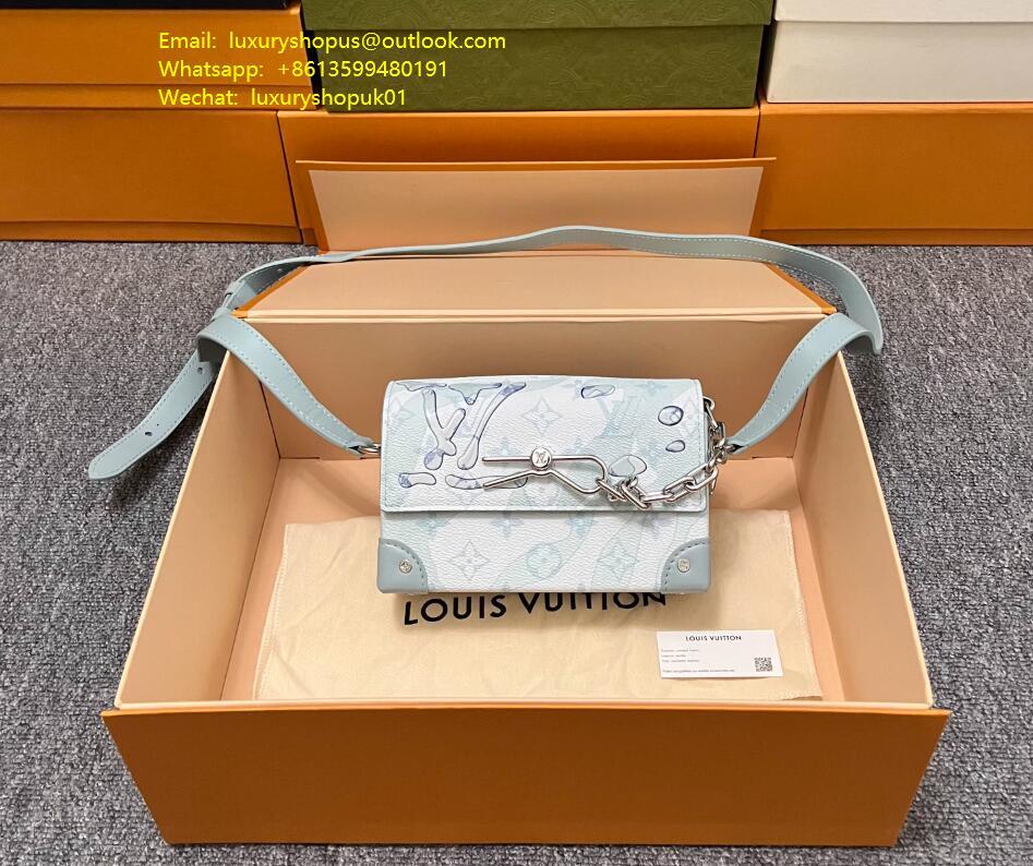 LOUIS VUITTON Steamer Wearable Wallet trunk Shoulder Bag M22637 Monogram Eclipse canvas chain pin lv handbag