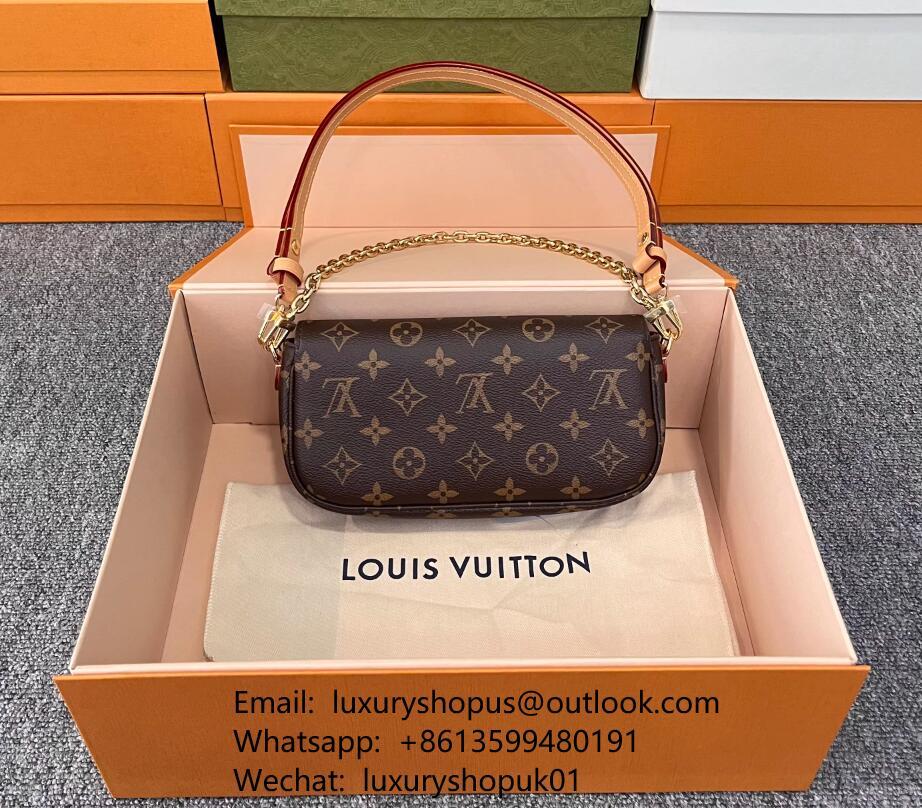 LOUIS VUITTON M81911 Ivy Wallet On Chain Sac Recoleta bag Monogram canvas crossbody LV handbags