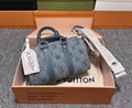 M22762 Louis Vuitton Monogram Washed Demin Keepall Bandoulière 25 Keepall lv bag