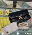 Gucci Women s Black GG Marmont Small Matelasse Leather Shoulder crossbody Bag Luxury handbag