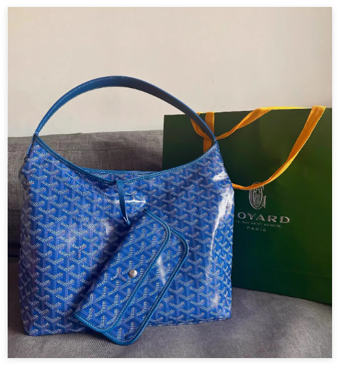 Goyard Goyardine Coated Canvas Leather Saint Louis Tote Handbag St. Louis Chevron Tote