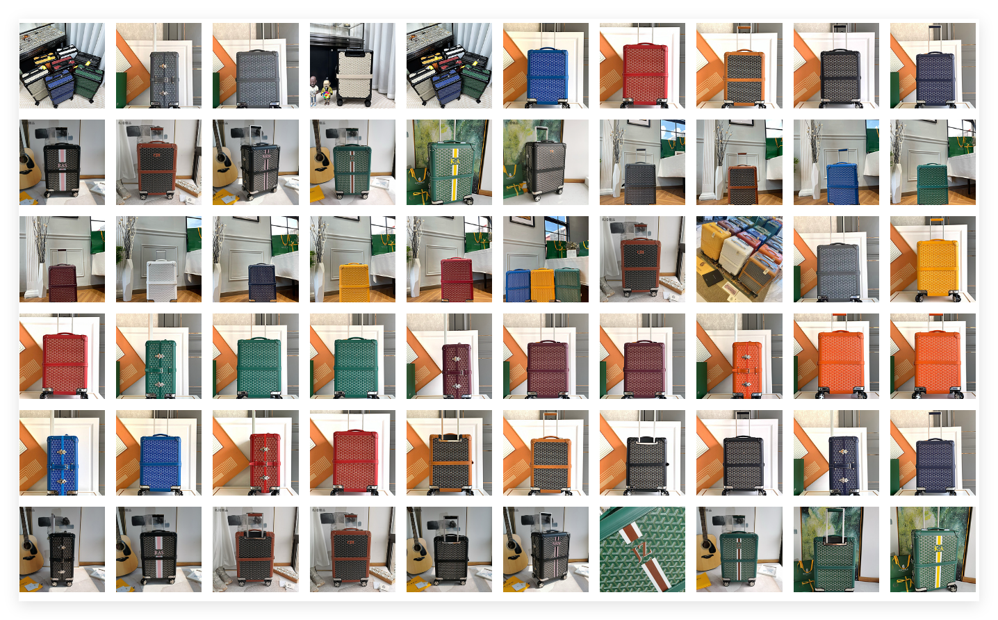 ROLLING SUITCASE Goyard Goyardine Canvas Clamecy Cowhide Bourget PM Trolley Case luggage travel