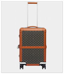 Goyard Goyardine Canvas Clamecy Cowhide Bourget PM Trolley Case l   age travel 