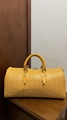 Goyard Chevron Croisiere 50 Duffle Travel Bag Croisiere Coated Canvas weekend men handbag