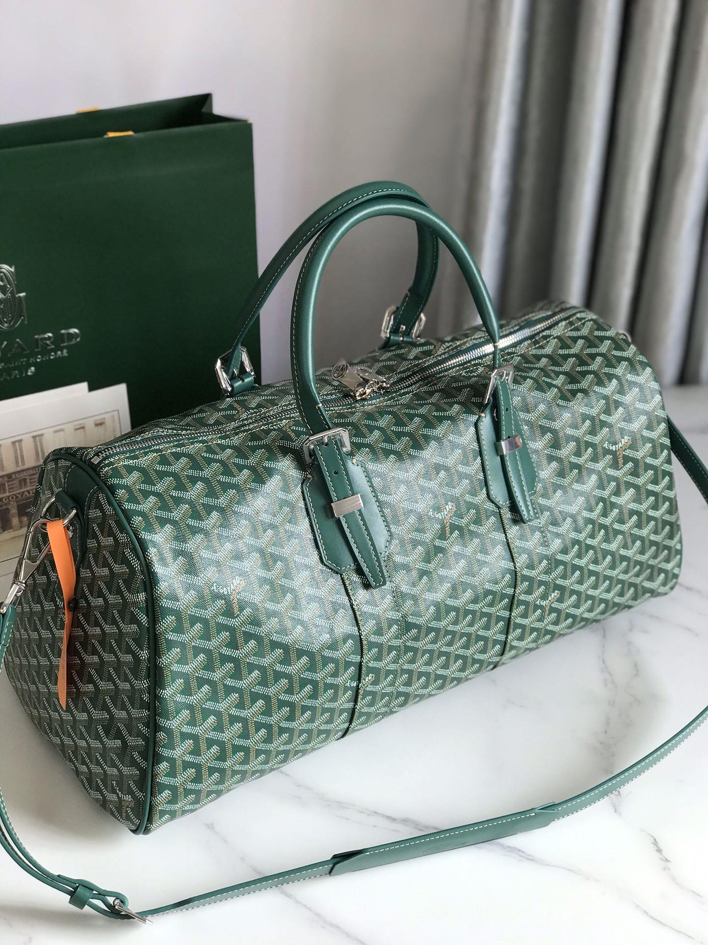 Goyard Chevron Croisiere 50 Duffle Travel Bag Croisiere Coated Canvas weekend men handbag
