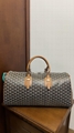 Goyard Chevron Croisiere 50 Duffle Travel Bag Croisiere Coated Canvas weekend men handbag