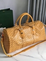 Goyard Chevron Croisiere 50 Duffle Travel Bag Croisiere Coated Canvas weekend men handbag