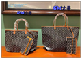 Goyard Goyardine Canvas Sand Bellechasse PM Bag open tote bags Biaude handbags