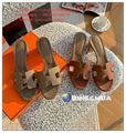  Hermès Oran Slide Sandals Oasis Sandal Buy luxury design Ladies Slides Shoes 