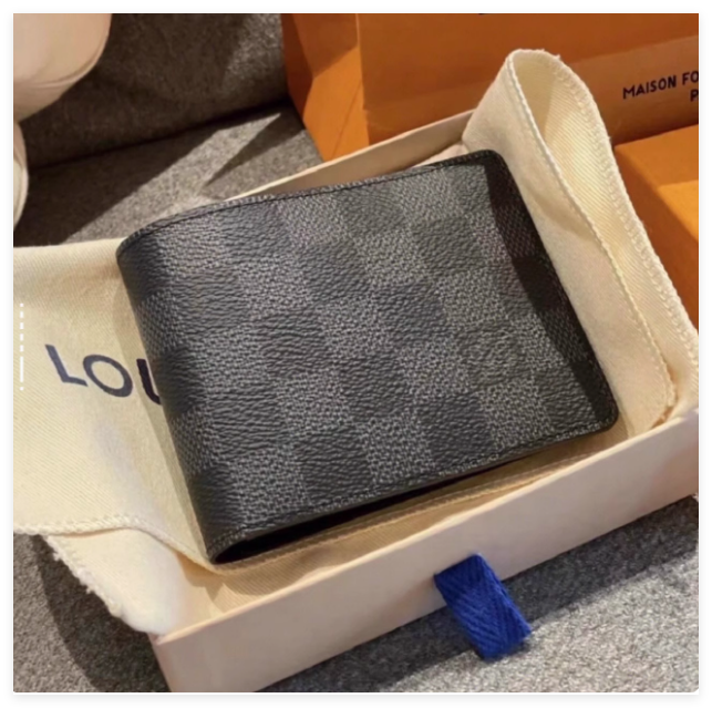 Louis Vuitton Multiple discreet wallet Monogram Slender Damier Graphite men bag LV purse