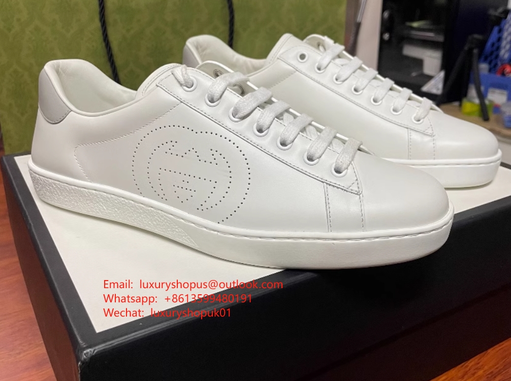 Gucci New Ace Heart Leather Sneaker Trainers Men Women luxury design shoes cheap