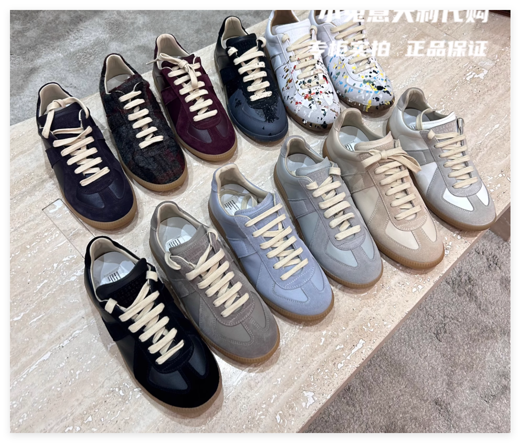 Maison Margiela Men's Replica Leather Low-Top suede Sneakers MM6 women shoes 